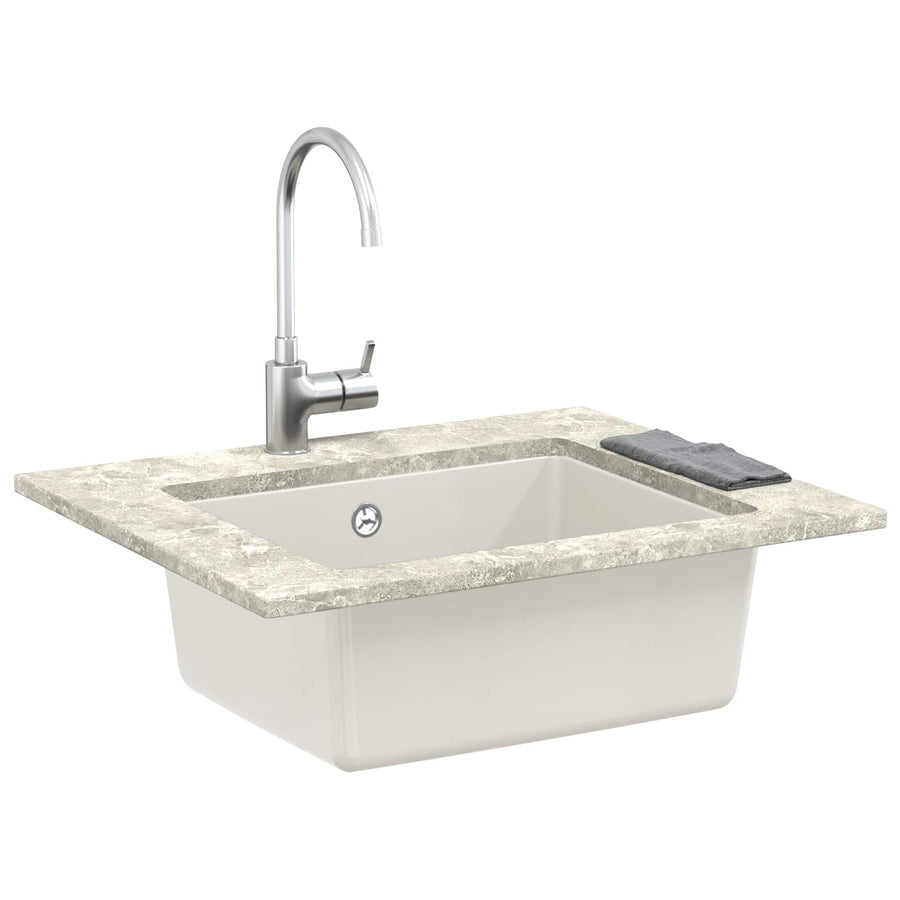 Wasbak Wit 530 x 460 mm 80% Kwarts en 20% Hars