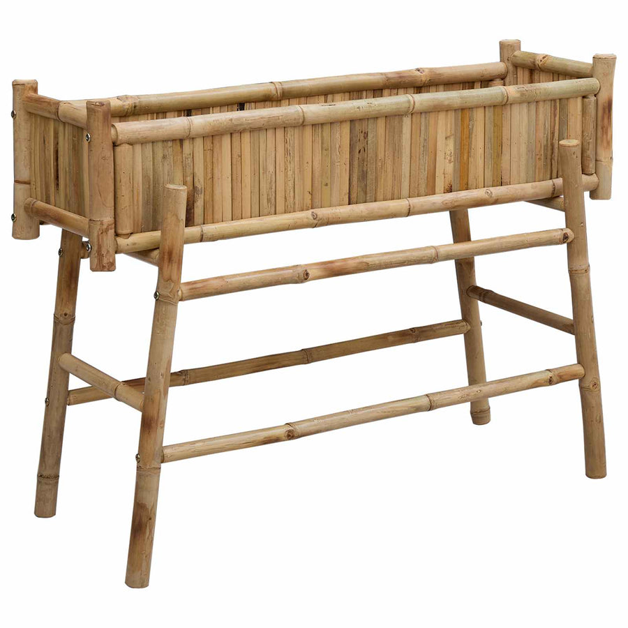 Tuinplanter met Houder Naturel 100 x 38 x 74 cm Bamboe