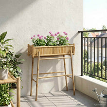 Tuinplanter met Houder Naturel 100 x 38 x 114 cm Bamboe