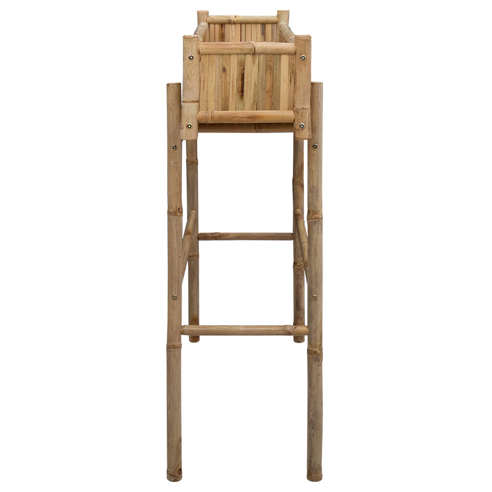 Tuinplanter met Houder Naturel 100 x 38 x 114 cm Bamboe