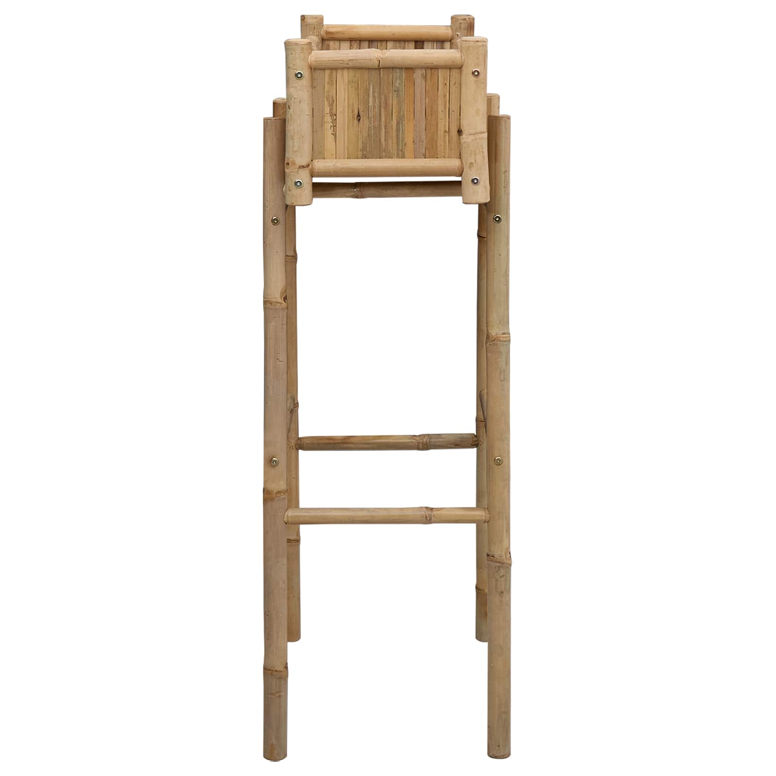 Tuinplanter met Houder Naturel 50 x 38 x 114 cm Bamboe