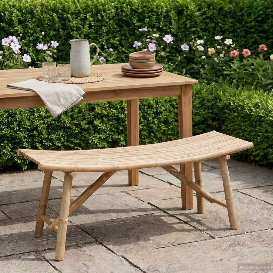 Tuinbank Naturel 110 x 45 x 50 cm Bamboe
