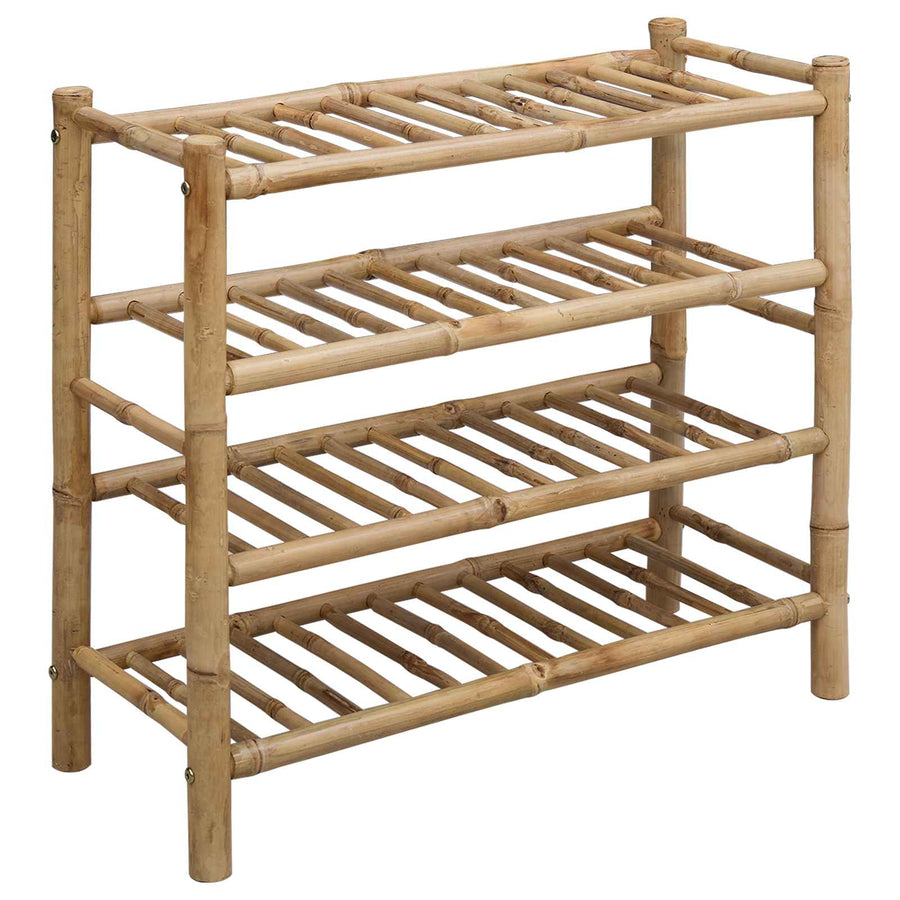 Schoenenrek met plank met opslag Naturel 68 x 28 x 63 cm Bamboe