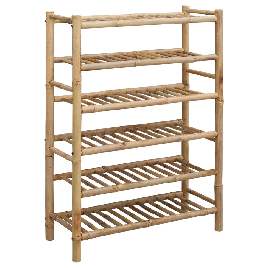 Schoenenrek met plank met opslag Naturel 68 x 28 x 96 cm Bamboe