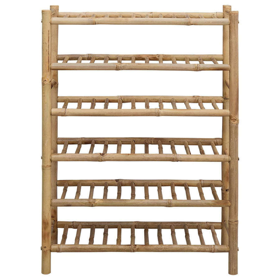 Schoenenrek met plank met opslag Naturel 68 x 28 x 96 cm Bamboe