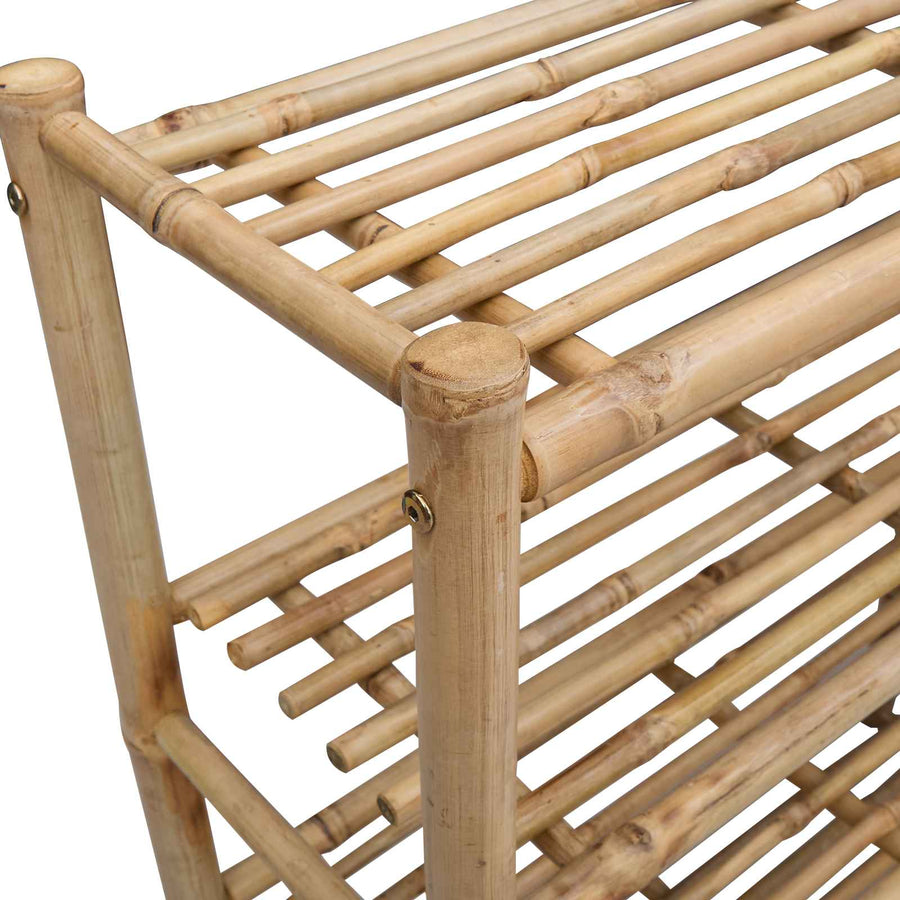 Schoenenrek met plank met opslag Naturel 88 x 27 x 80 cm Bamboe