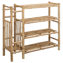 Schoenenrek met plank met opslag Naturel 88 x 27 x 80 cm Bamboe