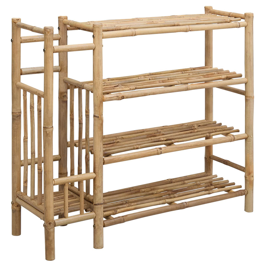 Schoenenrek met plank met opslag Naturel 88 x 27 x 80 cm Bamboe