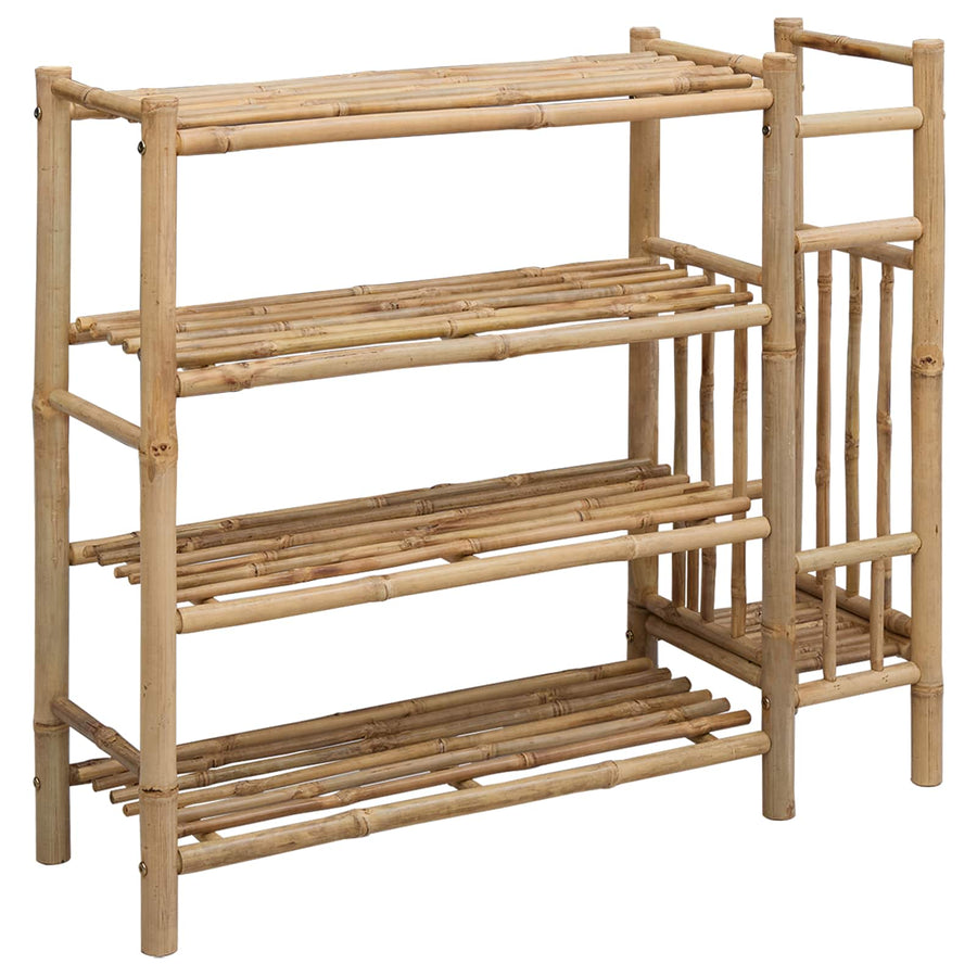 Schoenenrek met plank met opslag Naturel 88 x 27 x 80 cm Bamboe