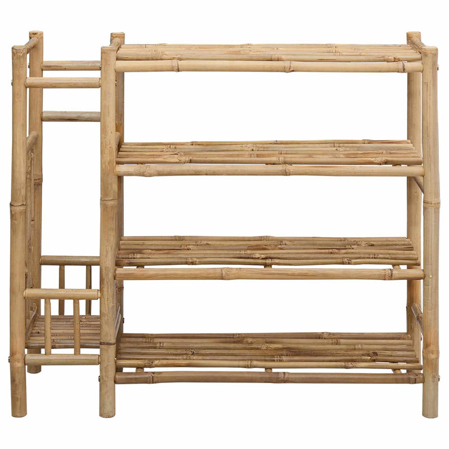Schoenenrek met plank met opslag Naturel 88 x 27 x 80 cm Bamboe