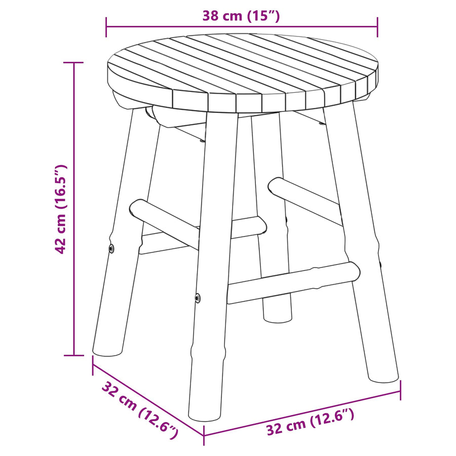 Tuin kruk Naturel Ø 38 x 42 cm Bamboe