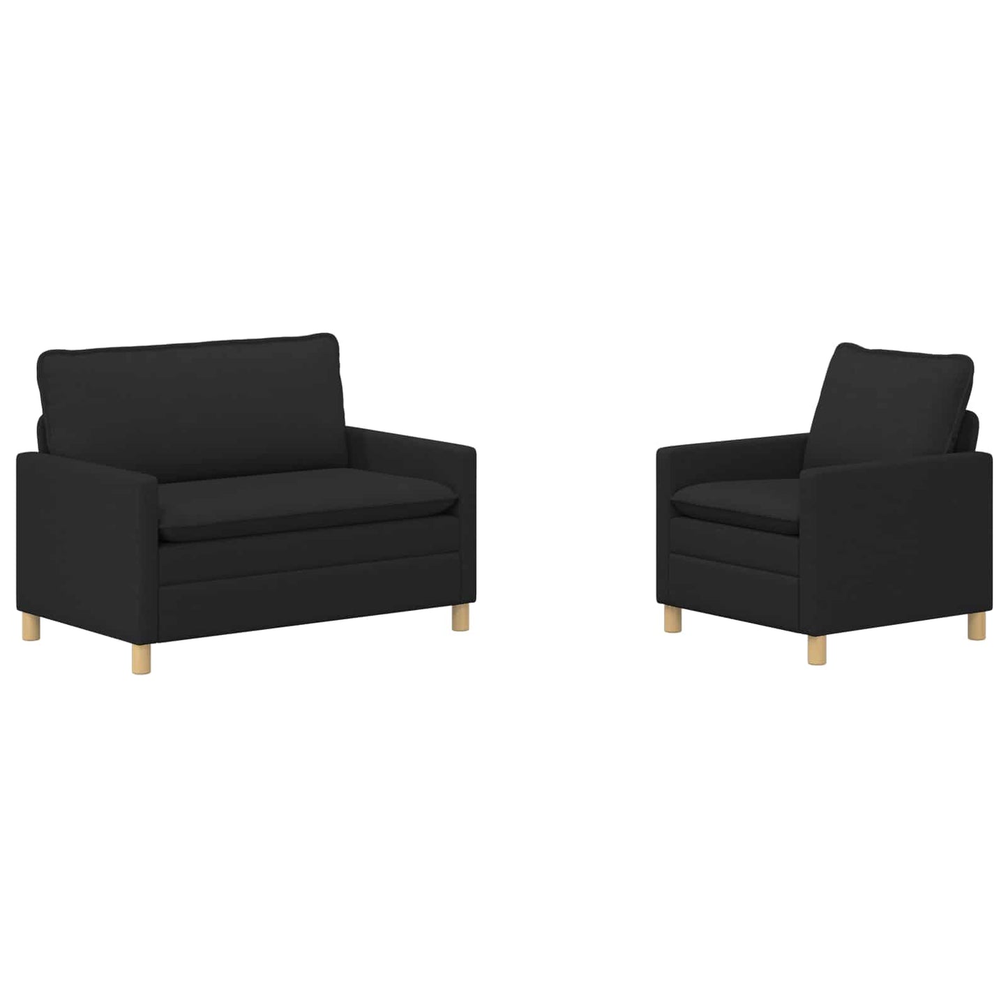 Bankstel 2 st Zwart Stof