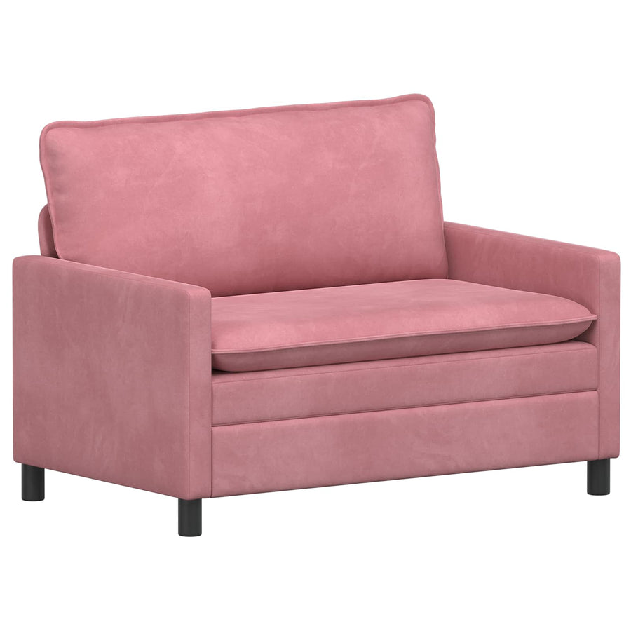 Bankstel 2 pcs Roze Fluweel