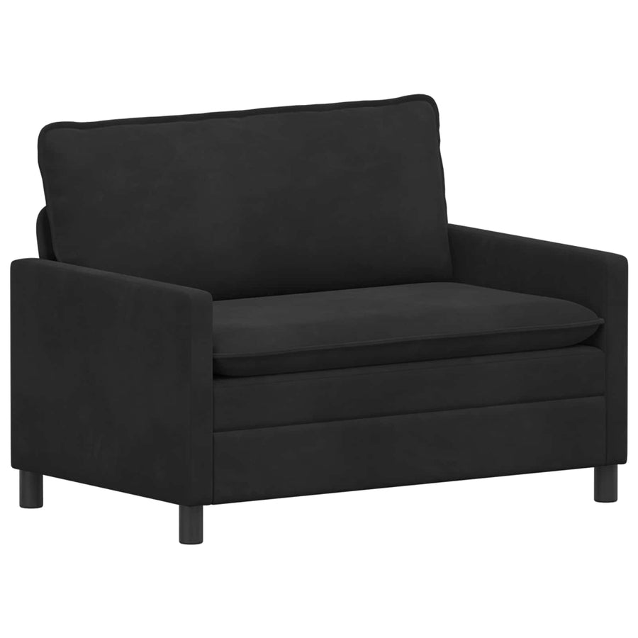 Bankstel 2 pcs Zwart Fluweel