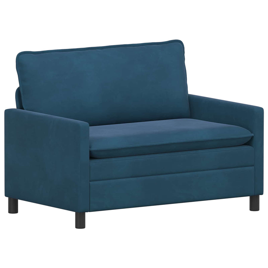 Bankstel 2 pcs Blauw Fluweel