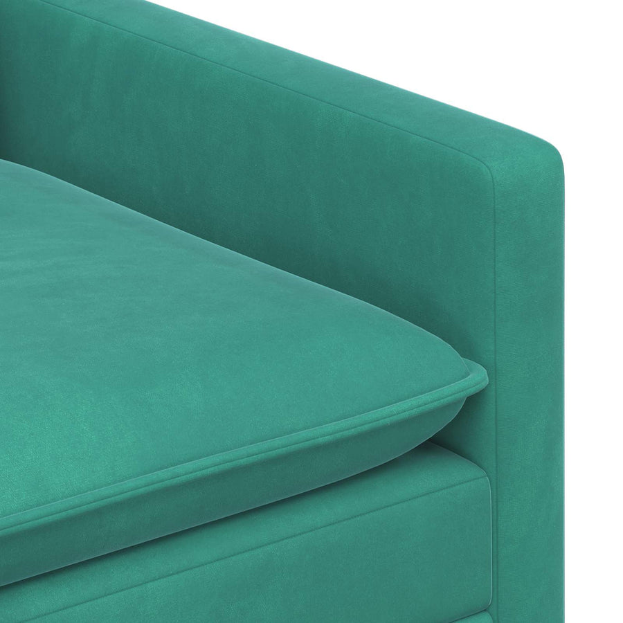 Bankstel 2 pcs Turquoise Fluweel
