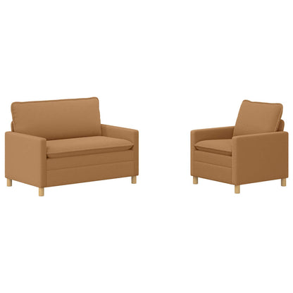Bankstel 2 st Beige Stof