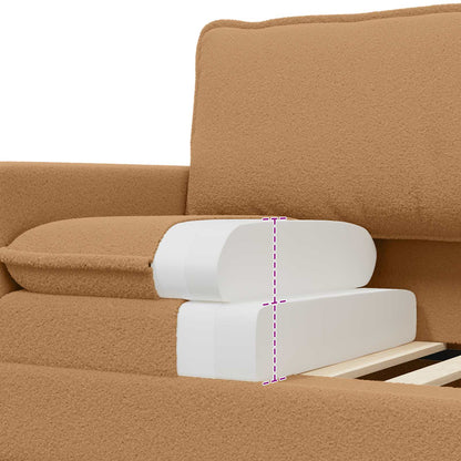 Bankstel 2 st Beige Stof