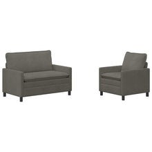 Bankstel 2 pcs Lichtgrijs Stof