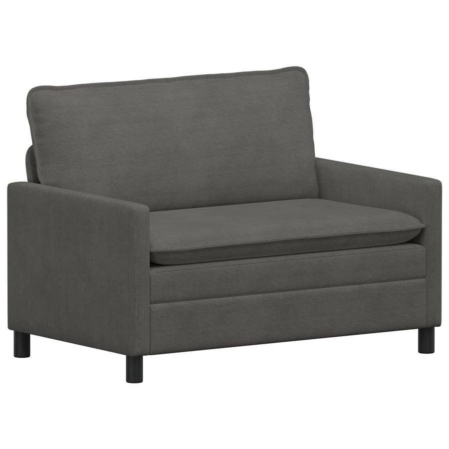 Bankstel 2 pcs Donkergrijs Stof