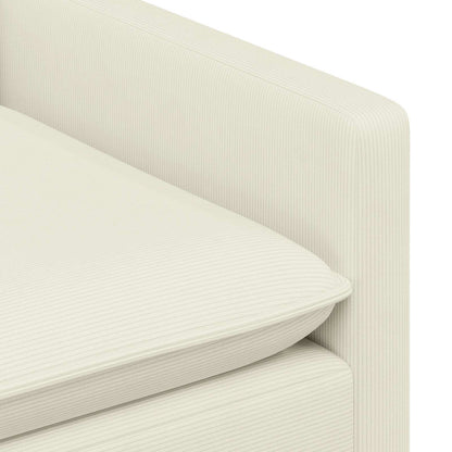 Bankstel 2 pcs Crèmekleurig Stof