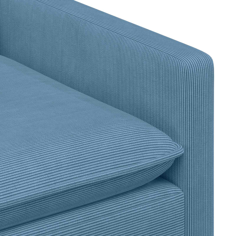 Bankstel 2 pcs Blauw Stof