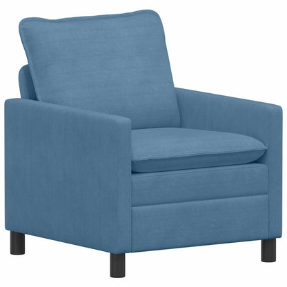 Bankstel 2 pcs Blauw Stof