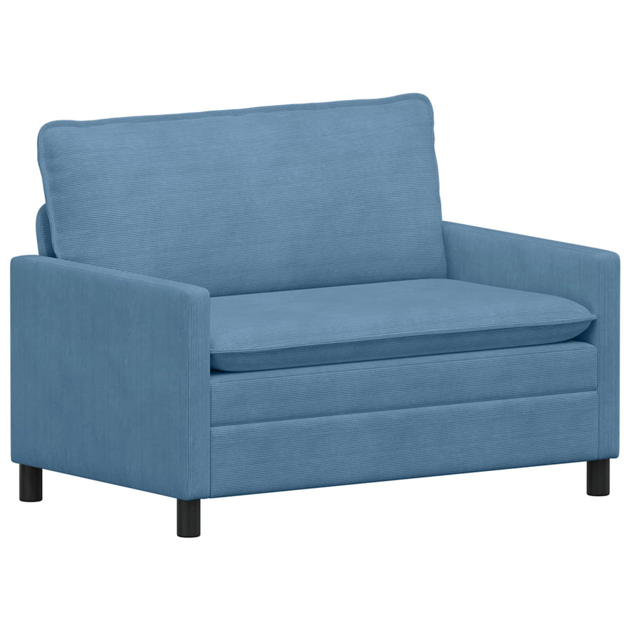 Bankstel 2 pcs Blauw Stof