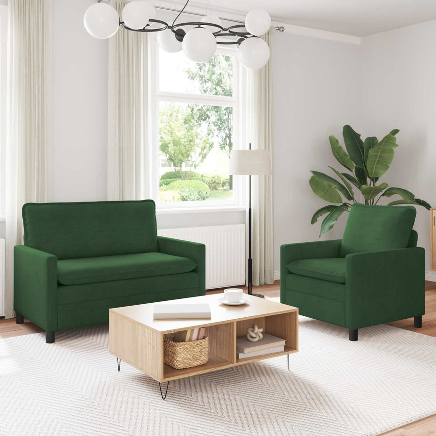 Bankstel 2 pcs Jungle Groen Stof