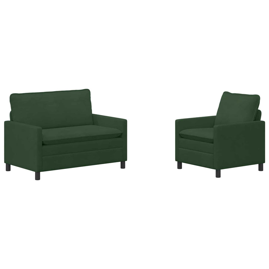 Bankstel 2 pcs Jungle Groen Stof