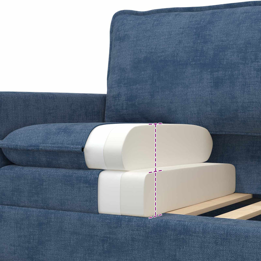 Bankstel 2 pcs Blauw Polyester