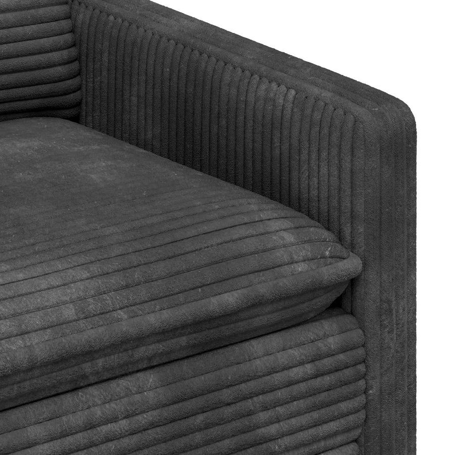 Bankstel 2 pcs Donkergrijs Polyester
