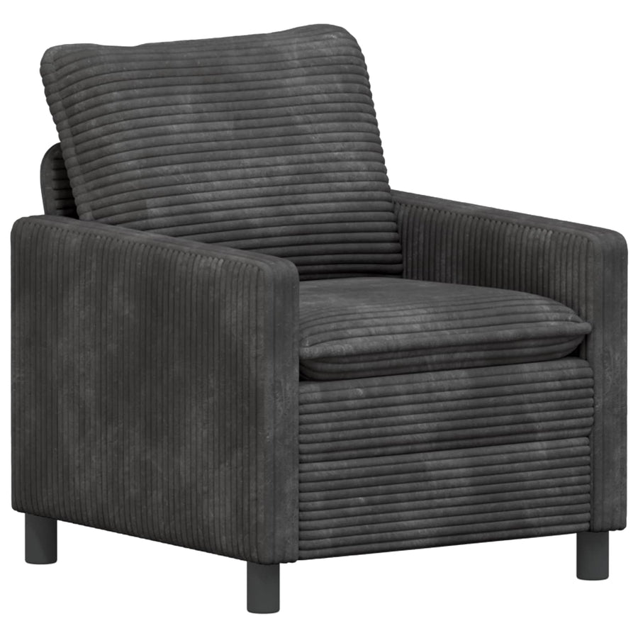 Bankstel 2 pcs Donkergrijs Polyester