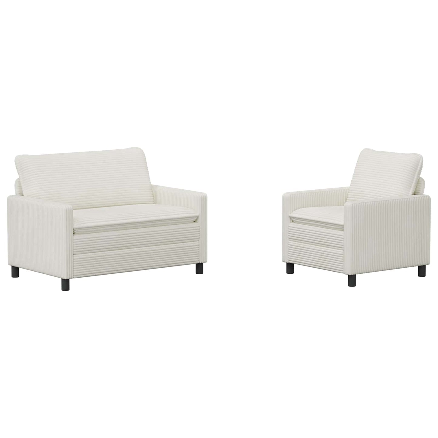 Bankstel 2 pcs Crèmekleurig Polyester