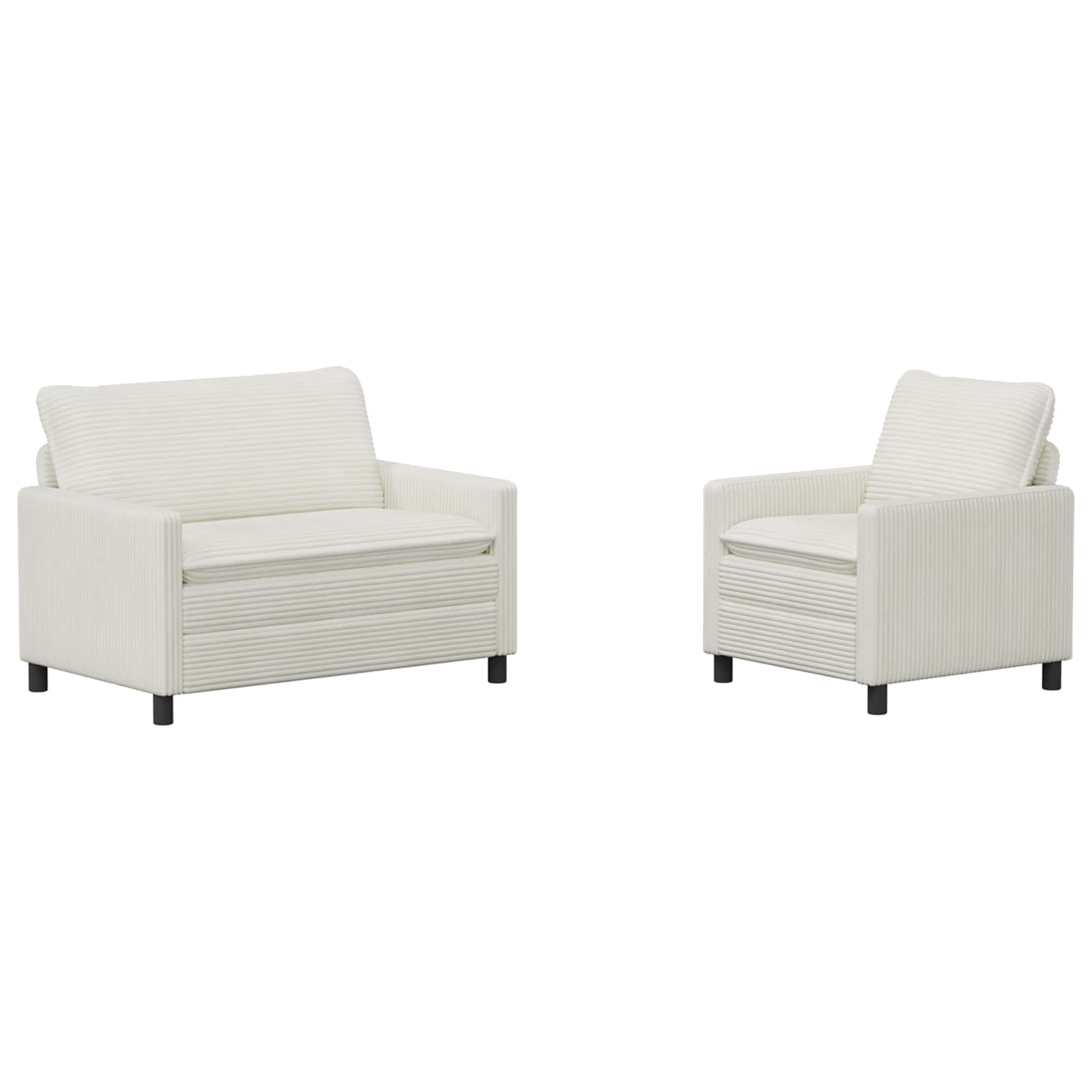 Bankstel 2 pcs Crèmekleurig Polyester