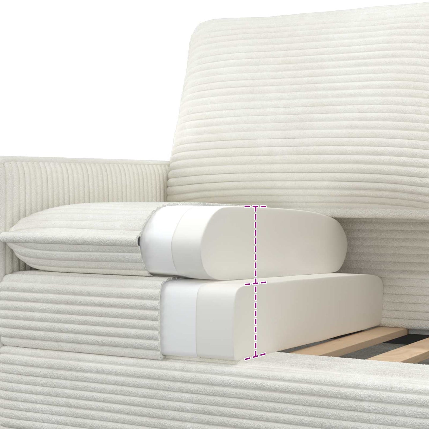 Bankstel 2 pcs Crèmekleurig Polyester