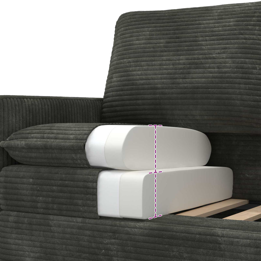 Bankstel 2 pcs Antracietkleurig Polyester