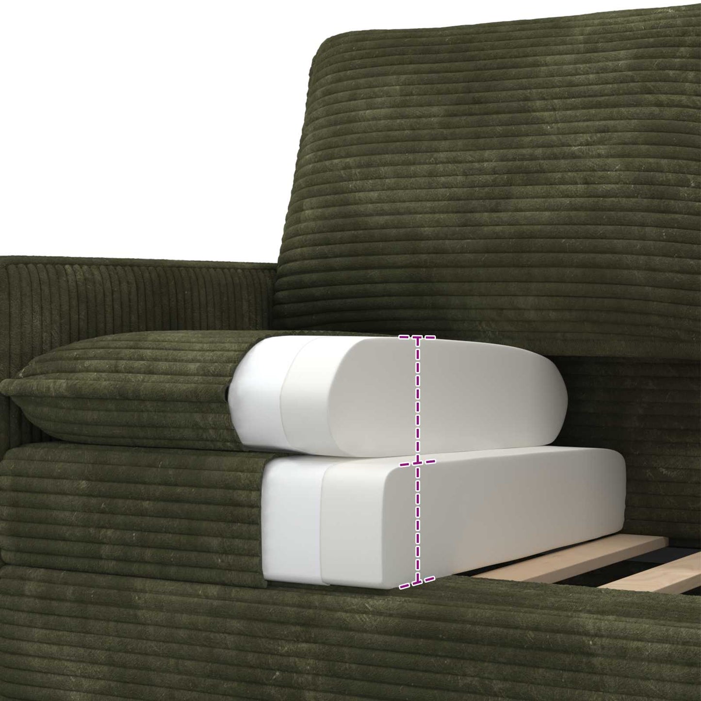 Bankstel 2 pcs Groen Polyester