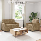 Bankstel 2-delig taupe polyester