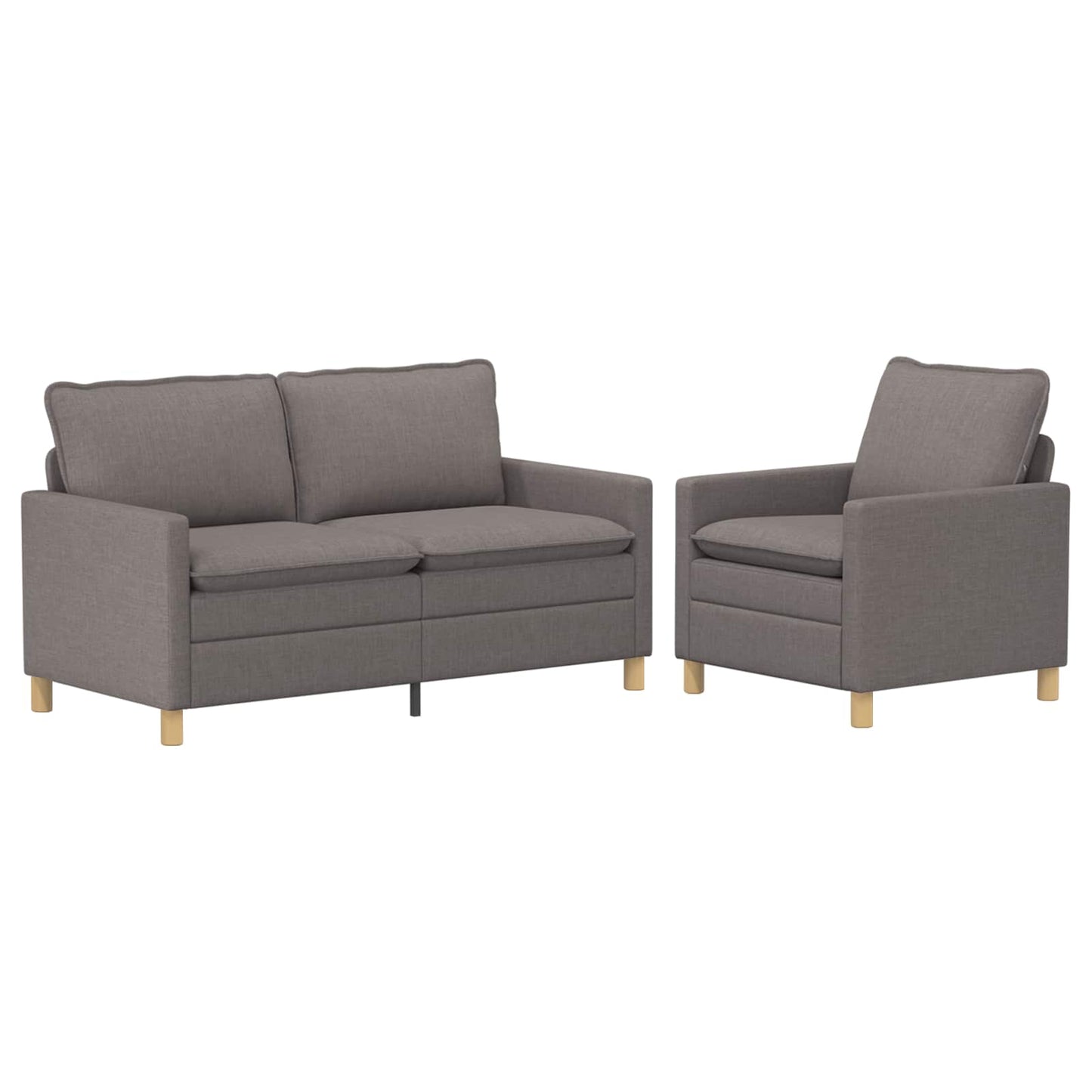 Bankstel 2 st Taupe Stof