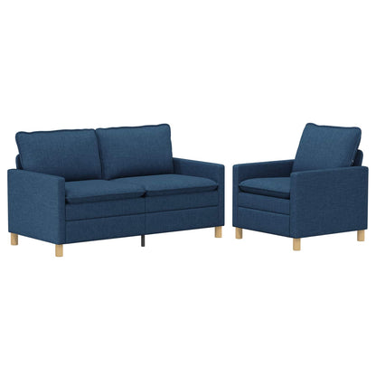 Bankstel 2 st Blauw Stof