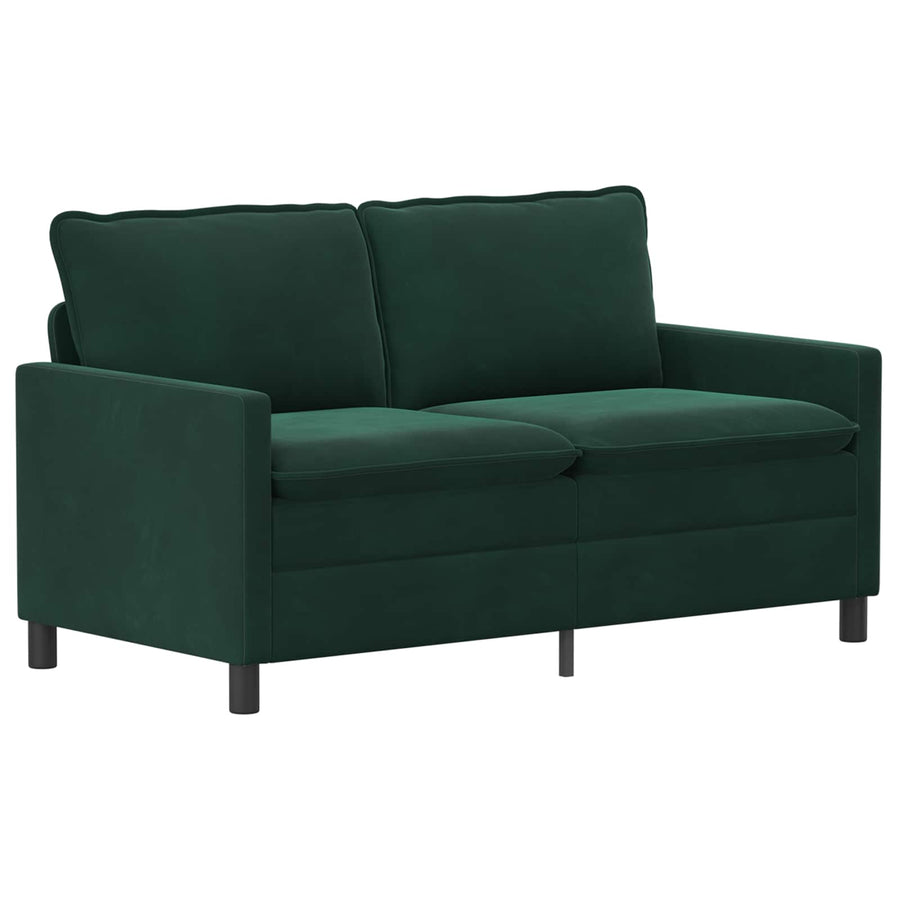 Bankstel 2 pcs Donkergroen Fluweel