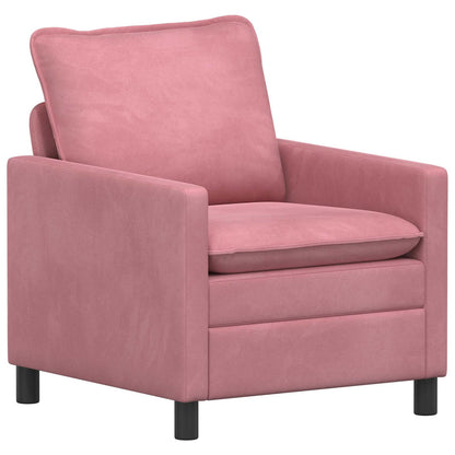 Bankstel 2 pcs Roze Fluweel