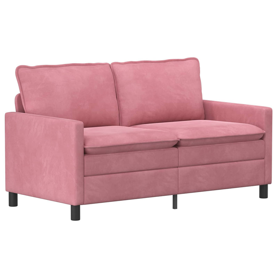 Bankstel 2 pcs Roze Fluweel