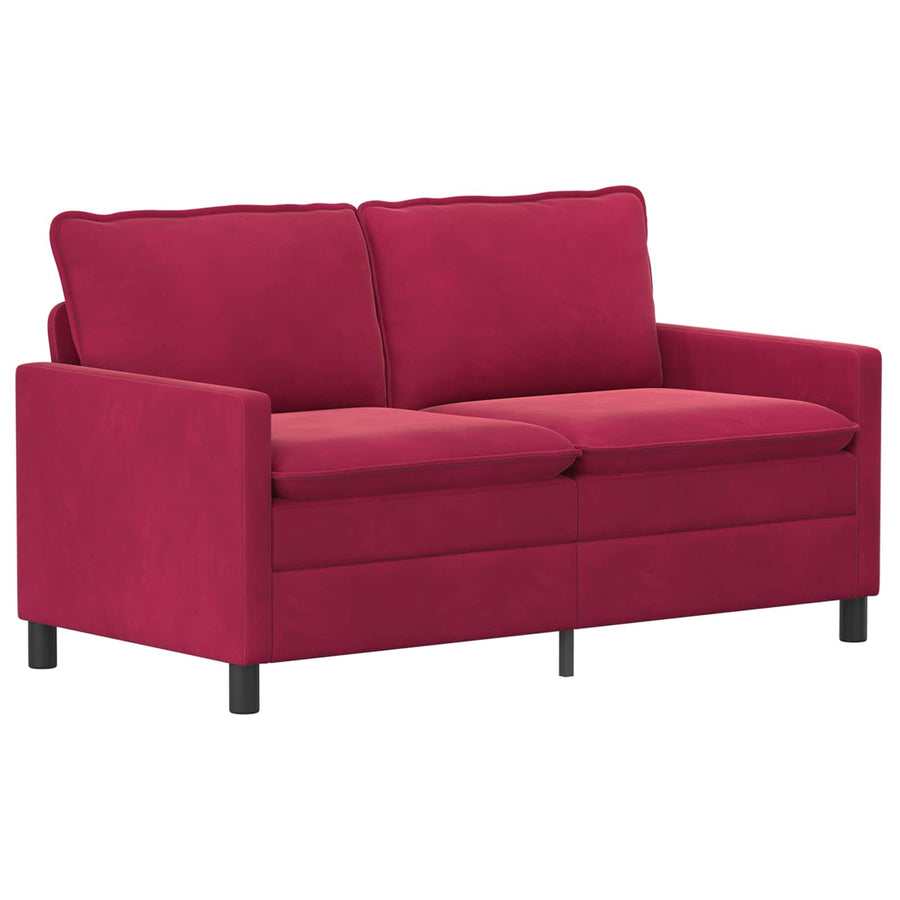 Bankstel 2 pcs Wijnrood Fluweel