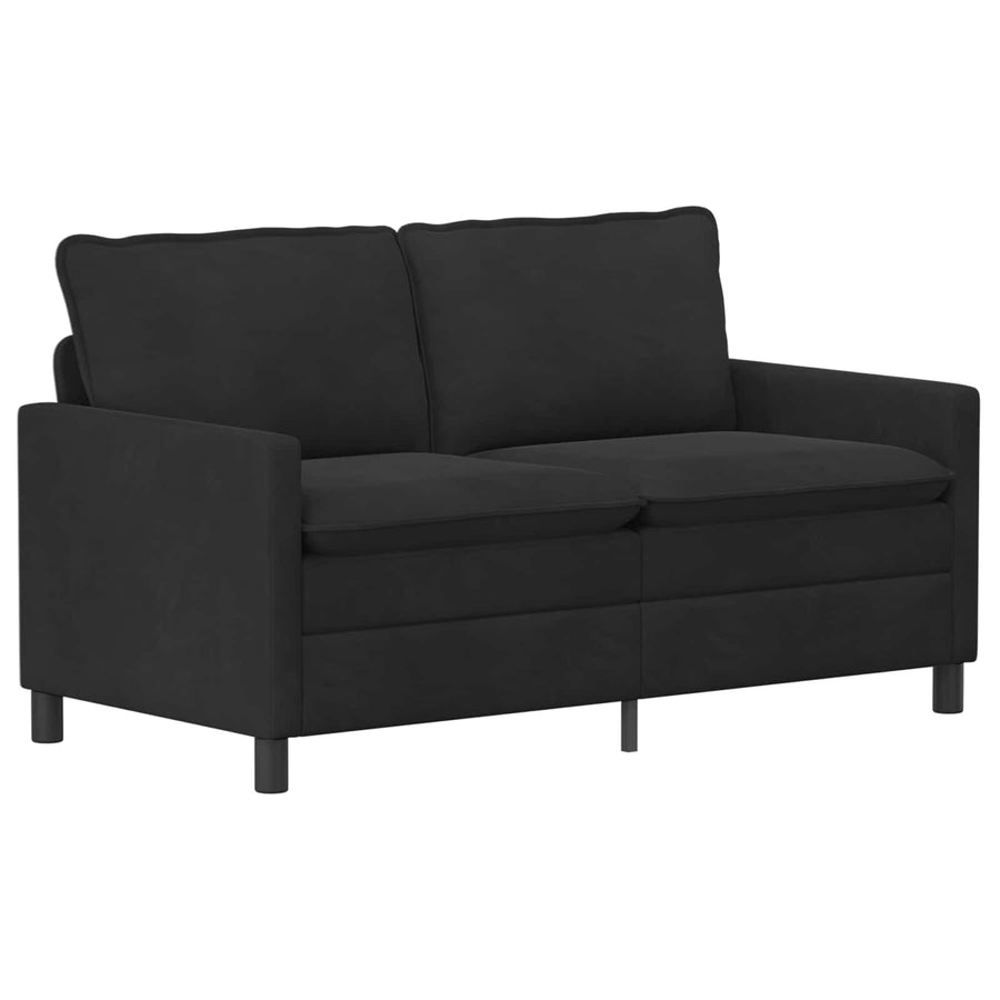Bankstel 2 pcs Zwart Fluweel