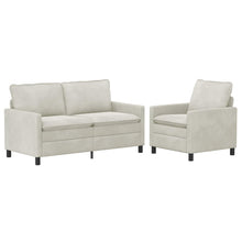 Bankstel 2 pcs Crèmekleurig Fluweel