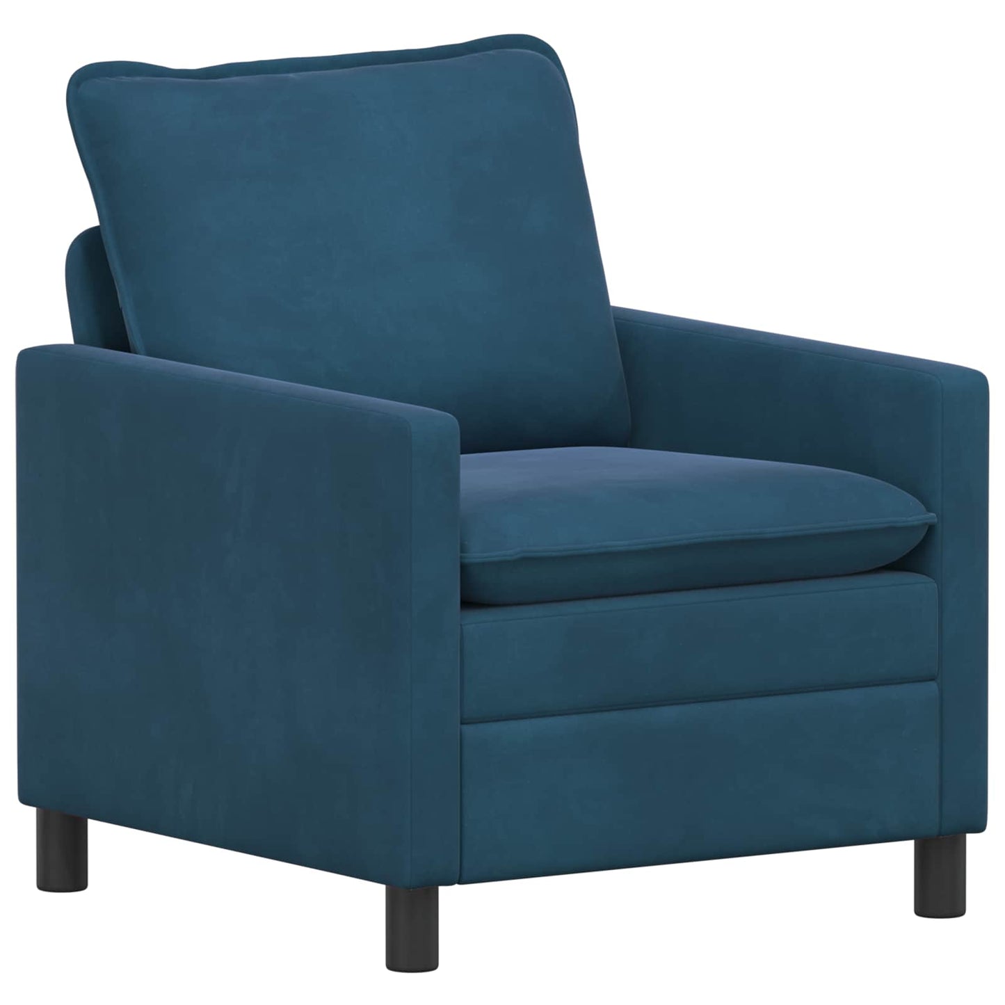 Bankstel 2 pcs Blauw Fluweel