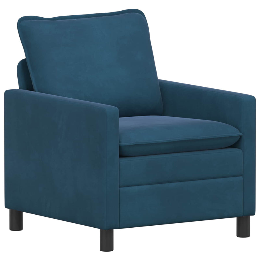 Bankstel 2 pcs Blauw Fluweel