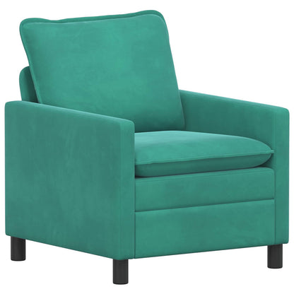 Bankstel 2 pcs Turquoise Fluweel